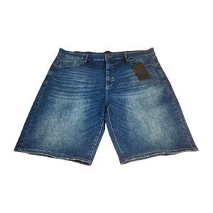 Request Jeans Men's Size 42 Denim Bermuda Shorts Flat Front Stylish Blue (42)